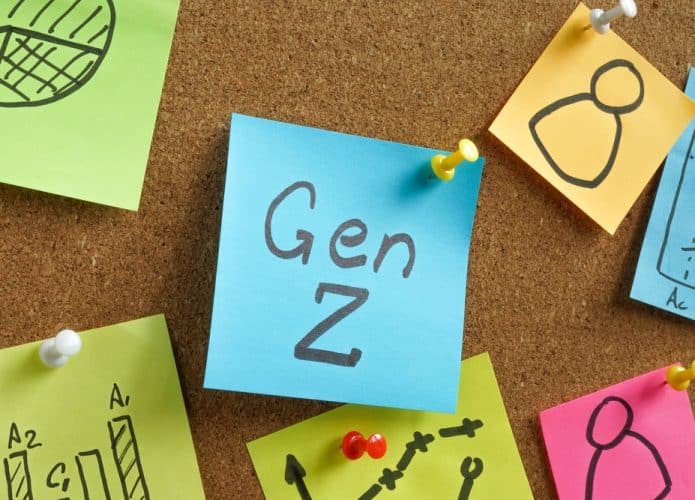 post-it escrito Gen Z