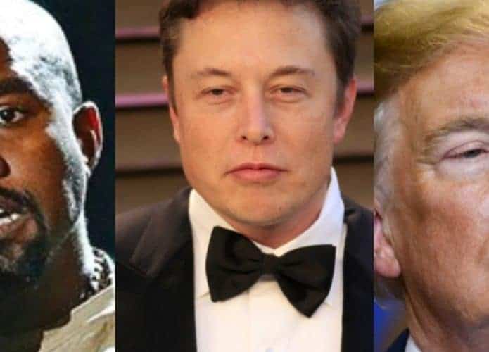 Kayne West, Elon Musk e Donald Trump