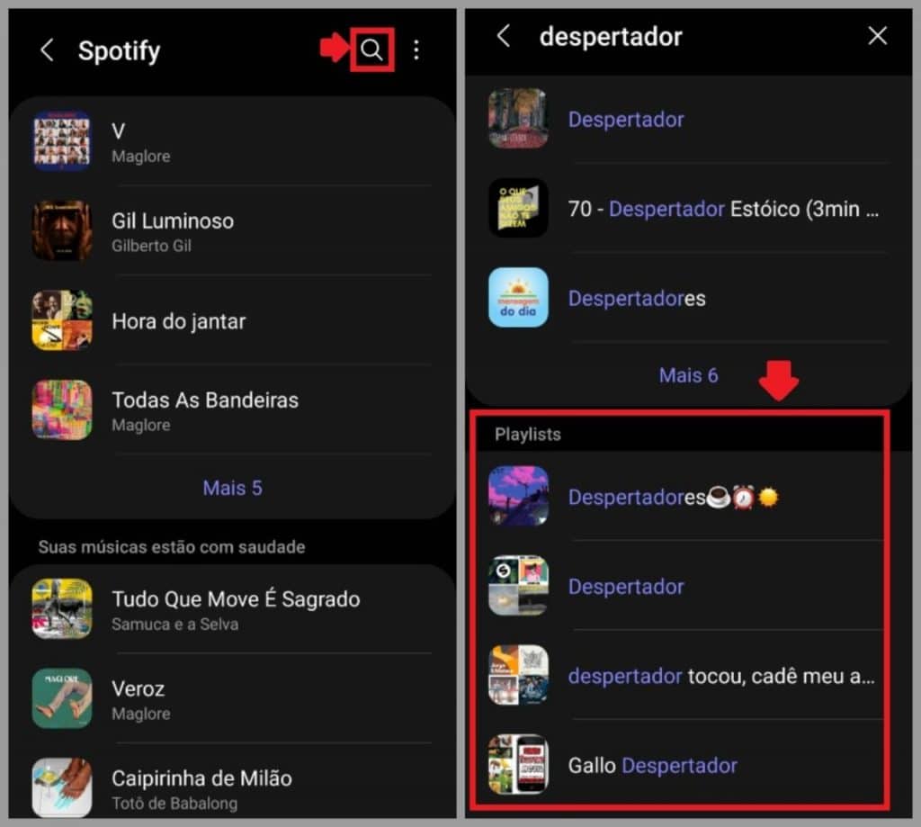 Alarme com música do Spotify