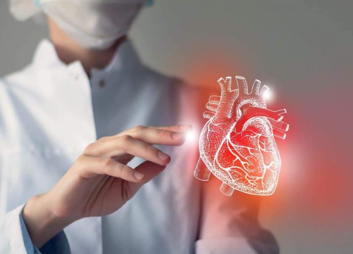 Holograma de coração humano
