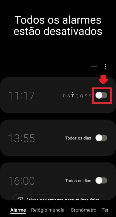 Como desativar o despertador do celular