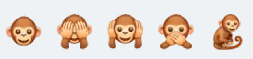 Emojis de macacos WhatsApp