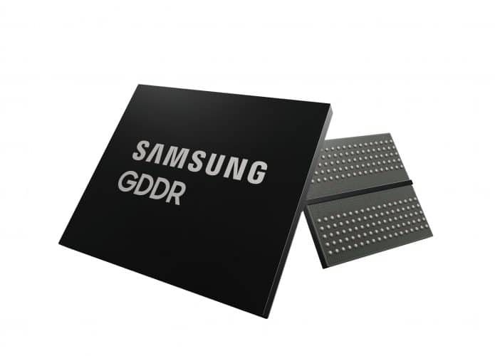 Memória DRAM Samsung GDDR 6 (Imagem: divulgação/Samsung)