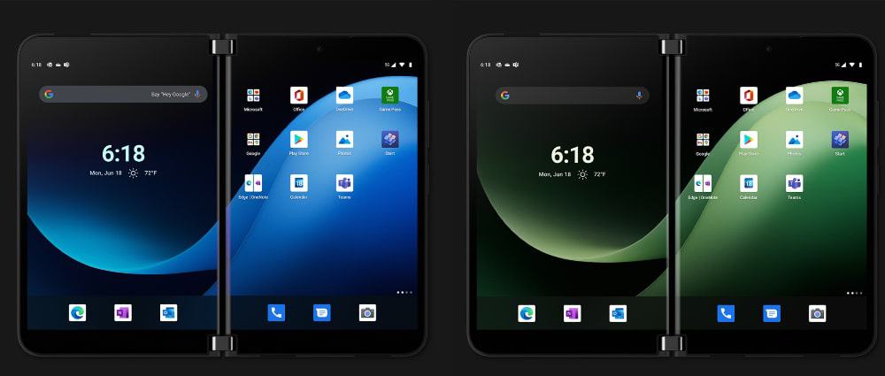 Os papéis de parede do Windows 11 no Android 12L contam com opções de cores