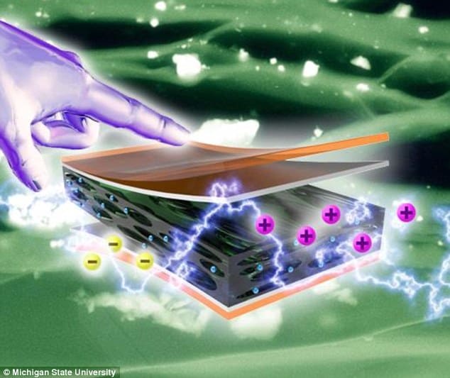 The technique uses a film-like device that actually can be folded to create more power