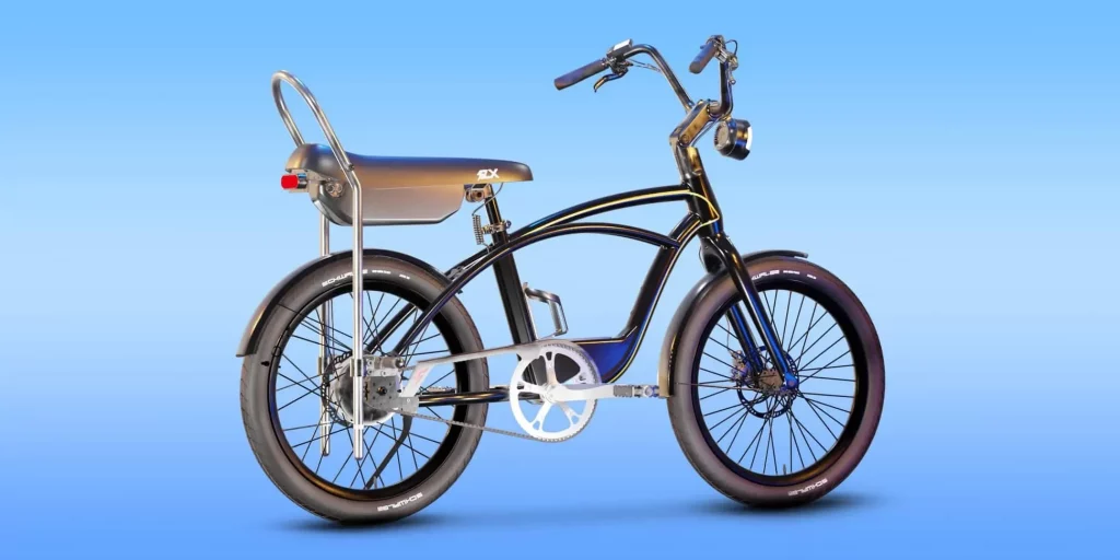 A e-bike Menace é inspirada em uma das bicicletas mais icônicas do passado, a Schwinn Stingray.