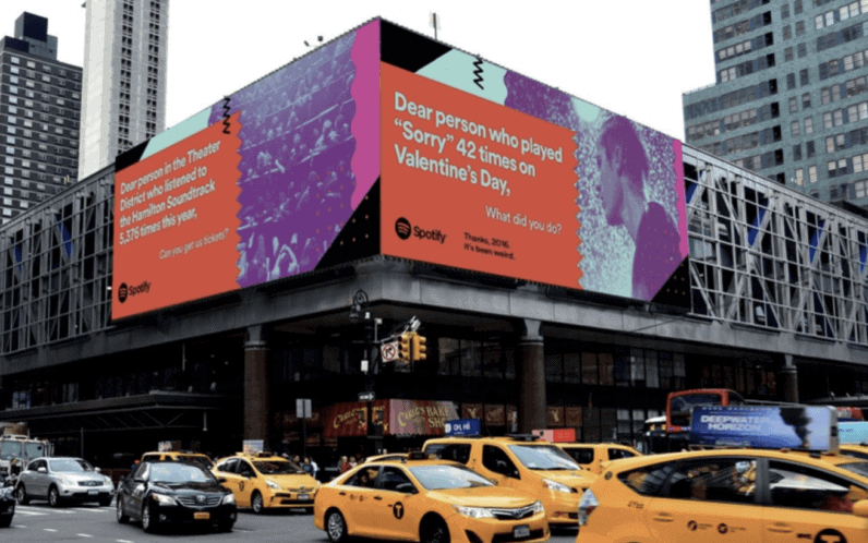 Spotify is using billboards to call users out on their questionable listening habits