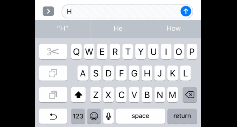 ios, one-handed keyboard