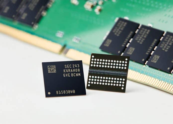 Memória DRAM DDR5 de 12 nm (Imagem: divulgação/Samsung)