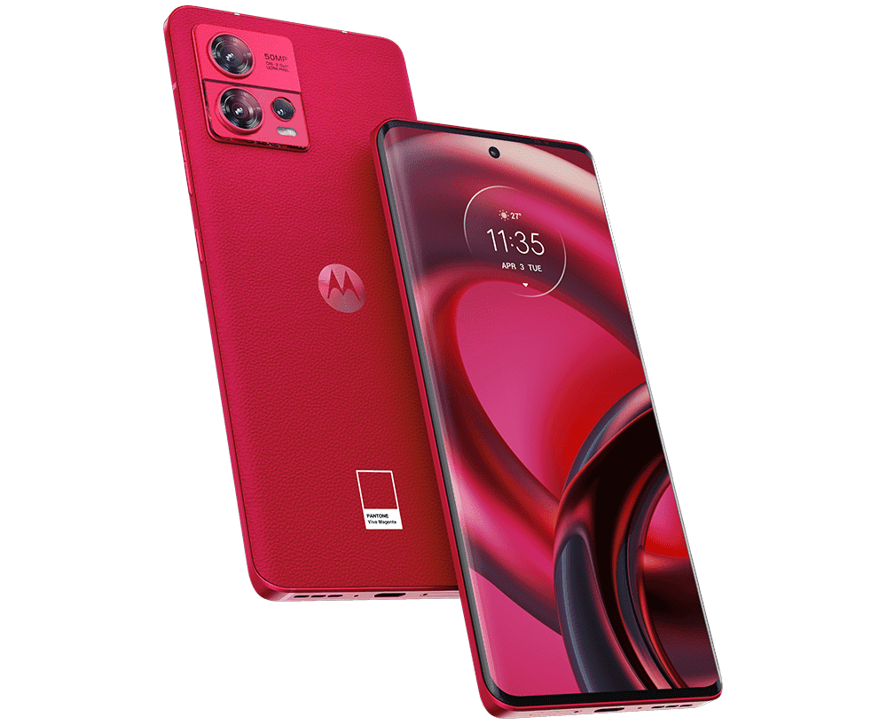 Motorola Edge 30 Fusion na cor do ano Pantone Viva Magenta (Imagem: divulgação/Motorola)