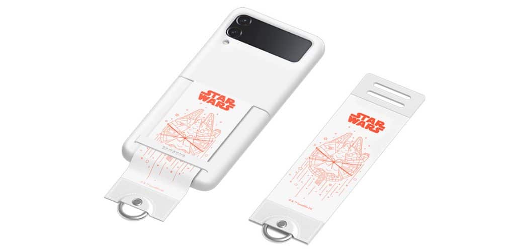 Galaxy Z Flip 4 com acessório de Star Wars (Imagem: divulgação/Samsung)