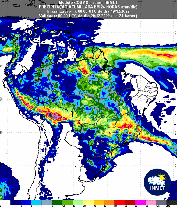 Inmet colocou estados do Brasil em Alerta para chuvas. Santa Catarina e Minas Gerais são os mais afetados