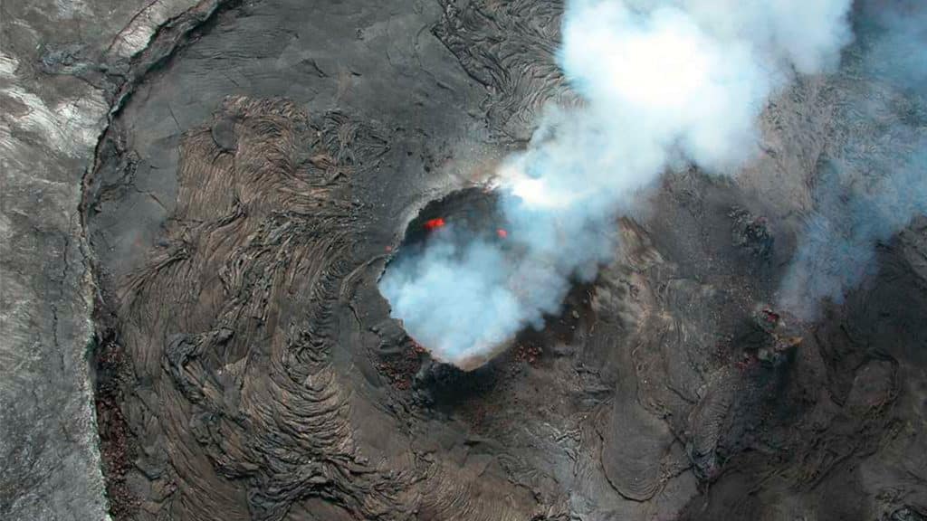 Vulcão em erupção