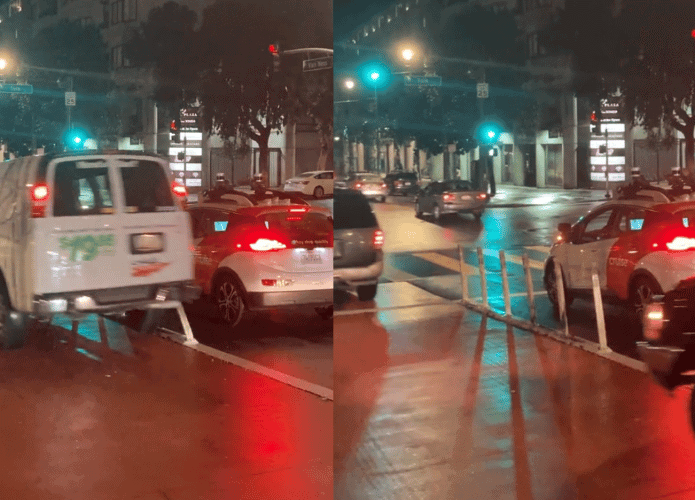 Vídeo mostra carro autônomo ‘confuso’ parado sozinho por 13 minutos no meio do trânsito
