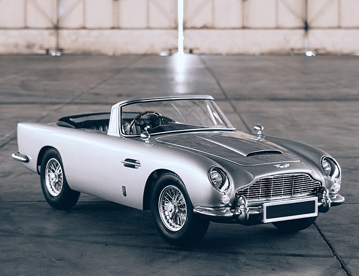 Miniatura do famoso Aston Martin DB5.