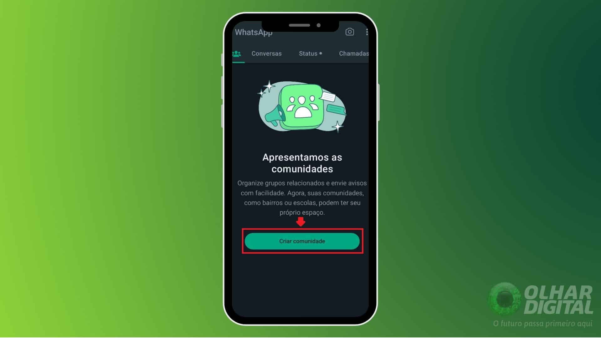 Como criar Comunidade no WhatsApp - Passo 2