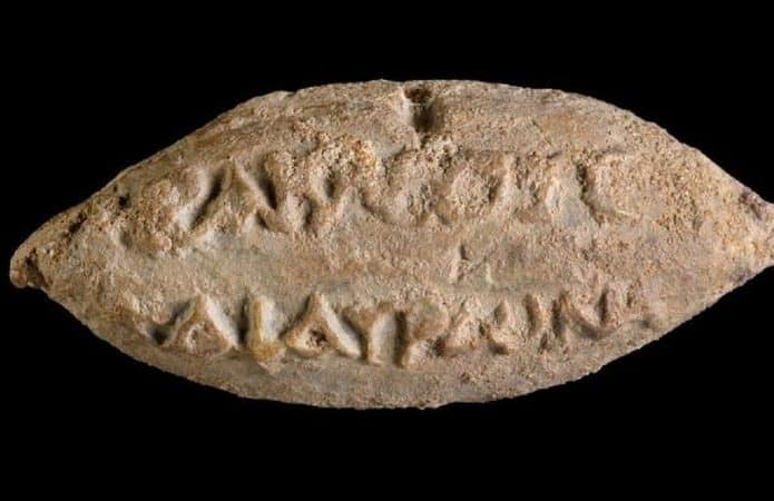 O projétil de dois mil anos - Divulgação/Dafna Gazit/Israel Antiquities Authority