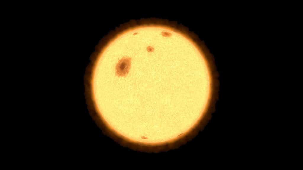 Estrela anã vermelha no espaço