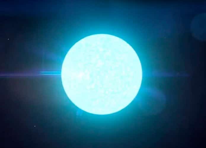 Estrela de nêutrons no espaço