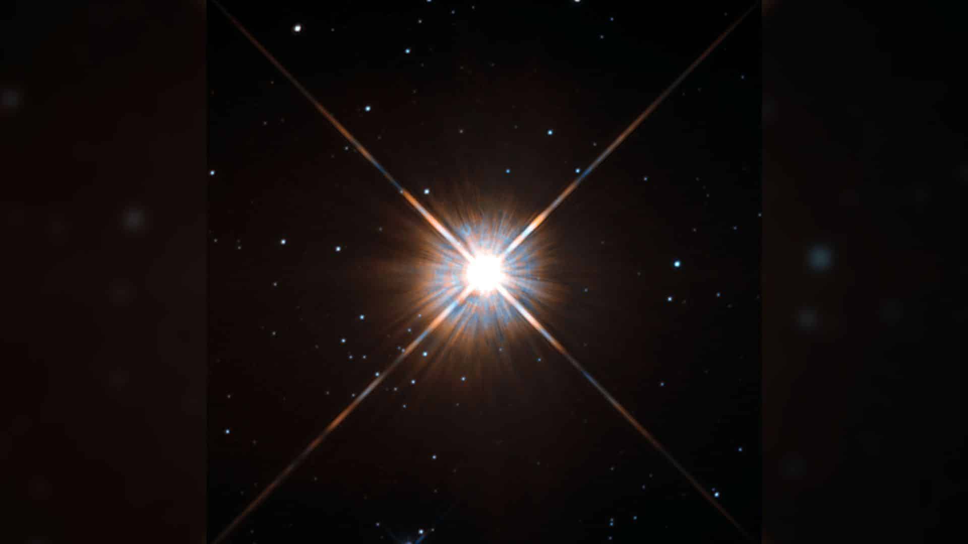 Estrela Proxima Centauri no espaço