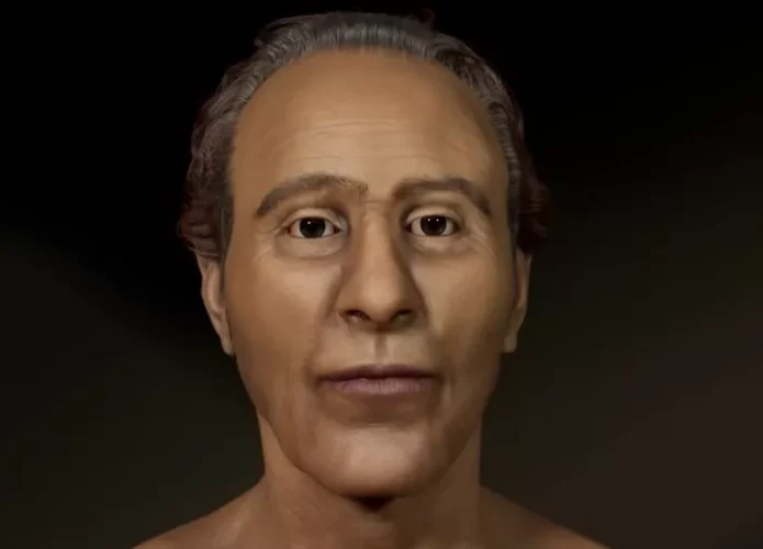 Reconstrução do rosto do faraó Ramsés II com 45 anos de idade (Crédito da imagem: Liverpool John Moores University Face Lab)