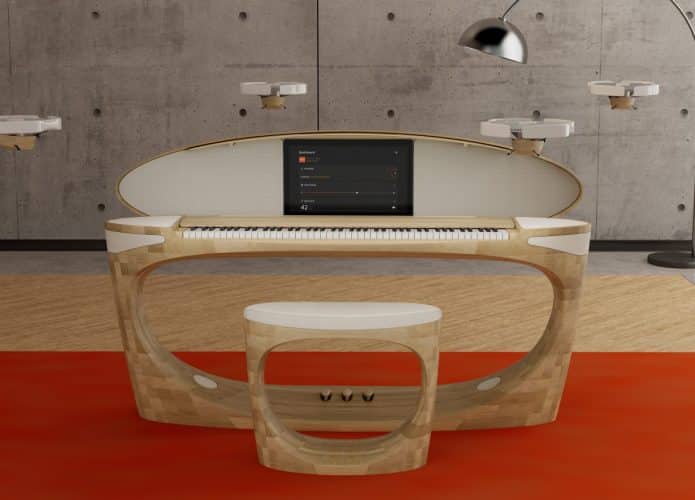 Teclado da Roland com alto-falantes voadores (Imagem: divulgação/Roland)