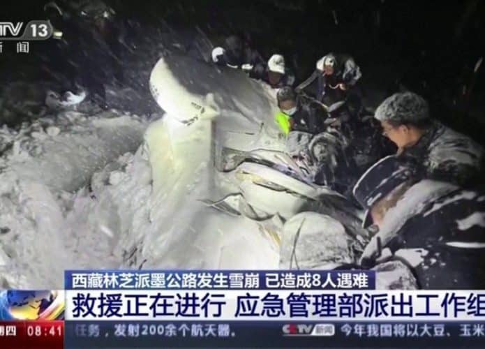 avalanche no tibet