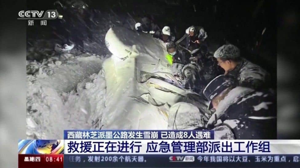 avalanche no tibet