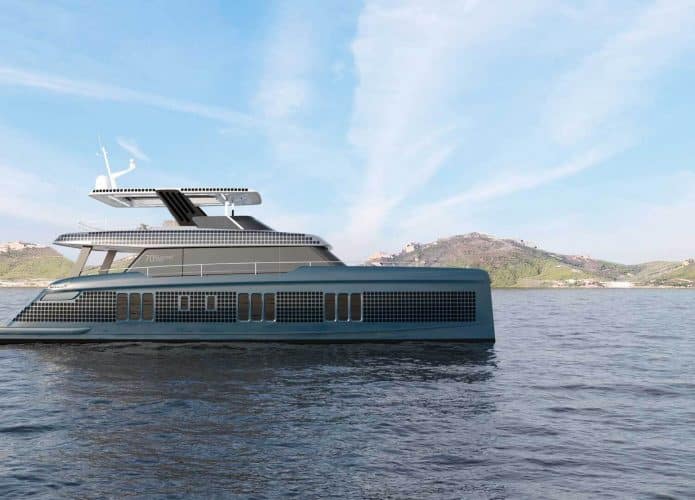 Barco elétrico movido a energia solar Sunreef 80 Power Eco