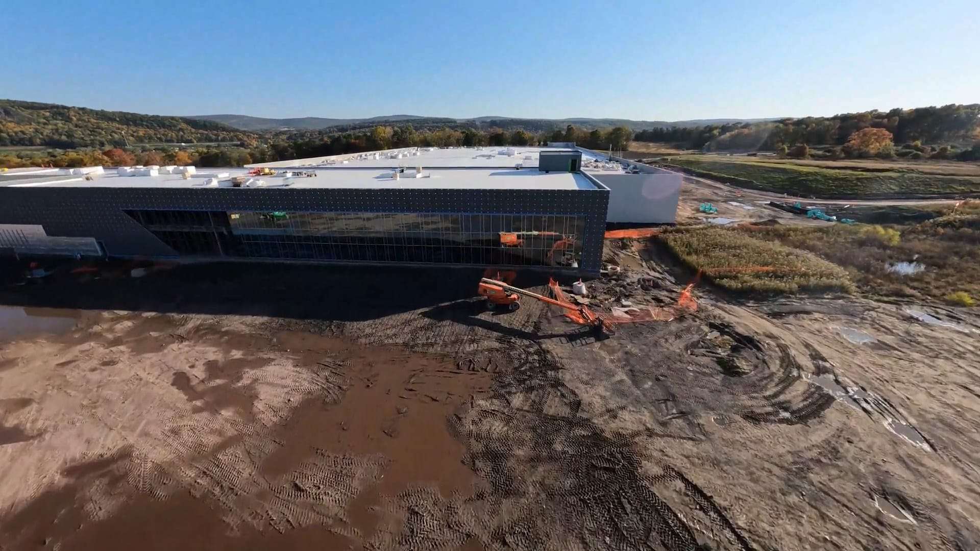 Estrutura do data center em construção