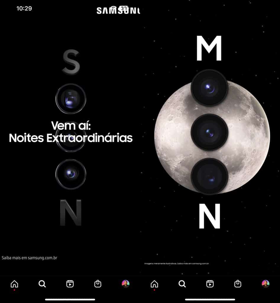 Peça publicitária sobre o Galaxy S23 (Imagem: divulgação/Samsung)
