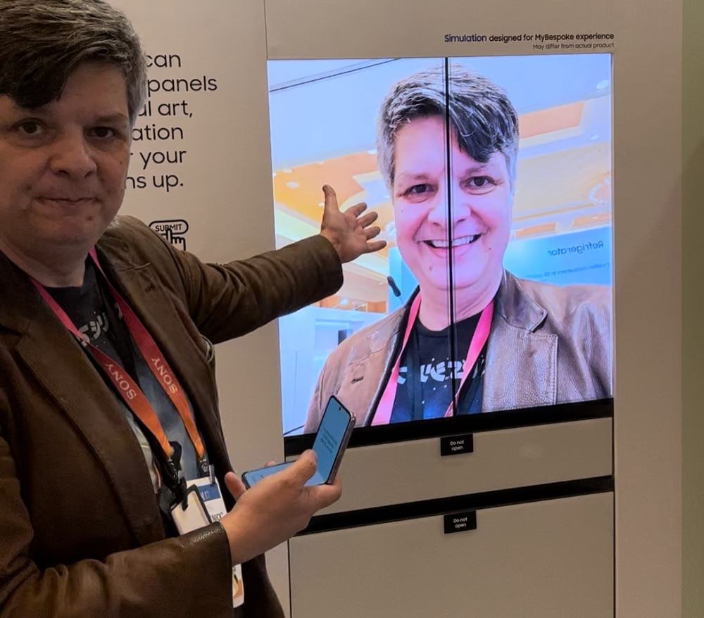 Uma selfie nas duas portas da geladeira? Com o novo conceito da Samsung, isso será possível