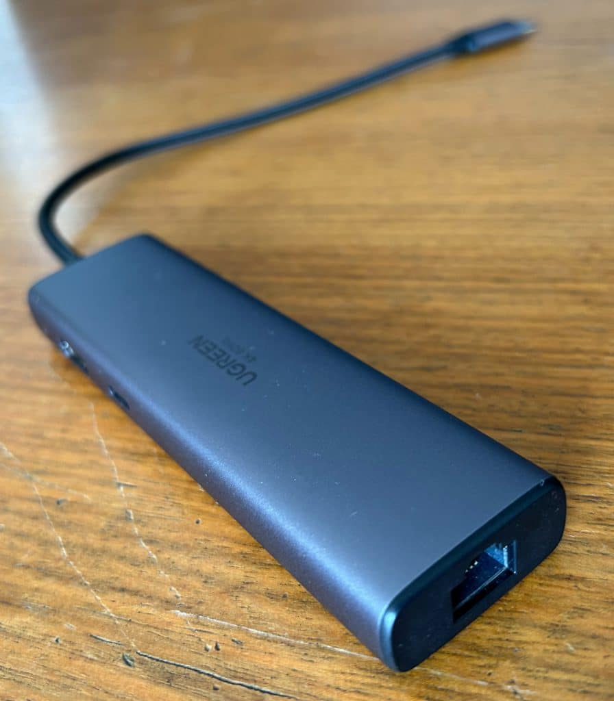 Porta Ethernet do Hub USB-C 7-em-1 tem suporte a velocidades de 1 Gbps