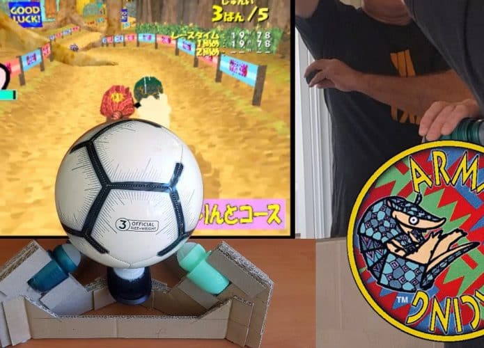 Youtuber cria controle com bola de futebol e desodorantes roll-on