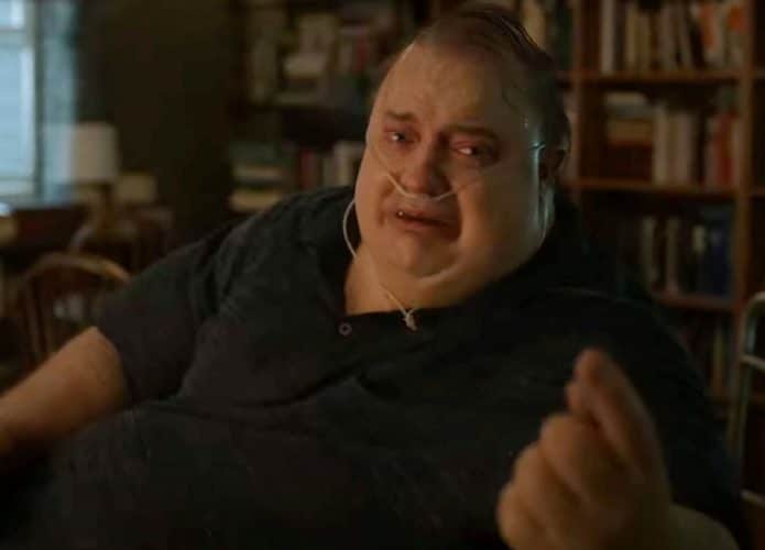Brandon Fraser no personagem de Charlie no filme A Baleia