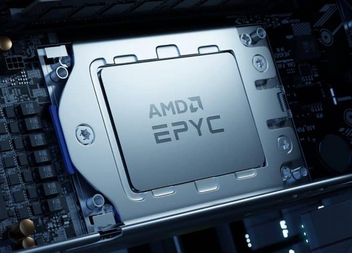Ilustração de um produto Epyc da AMD