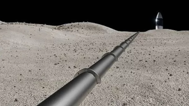 Gasodutos de oxigênio na Lua. (Credito: NASA/ Peter Curreri)