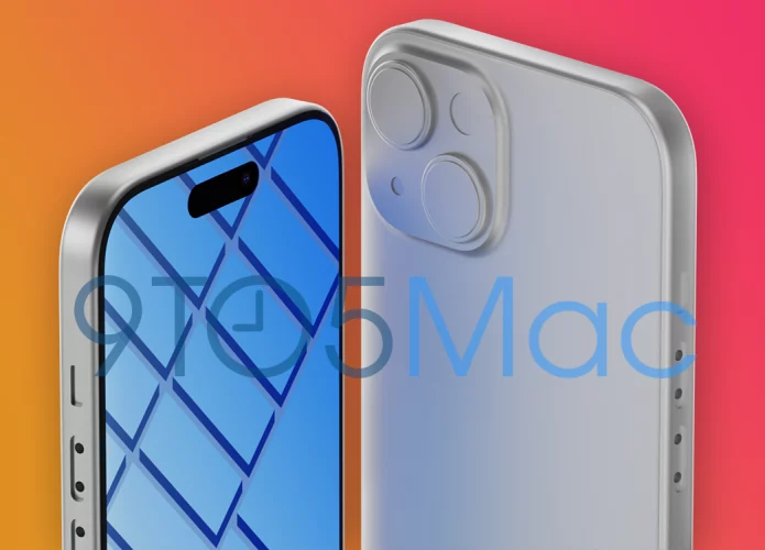 Renderização do iPhone 15 (Imagem: 9to5Mac)