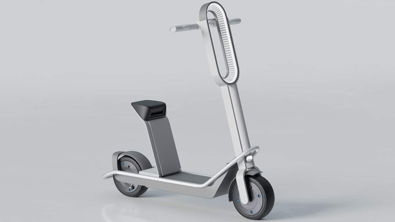 Patinete elétrico dobrável vira mini bicicleta em segundos