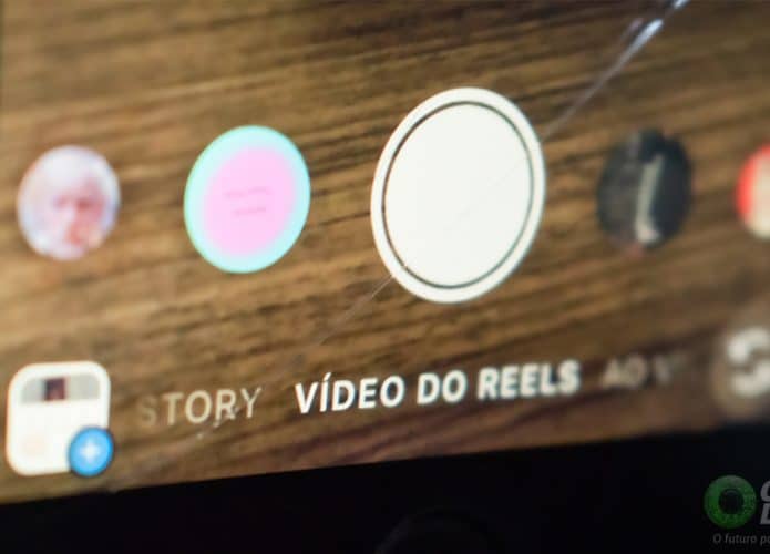 Tela de criação de Reels com fotos no Instagram