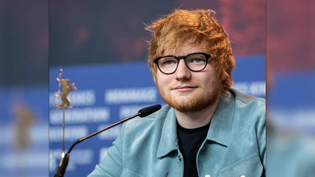 Ed Sheeran em coletiva de imprensa