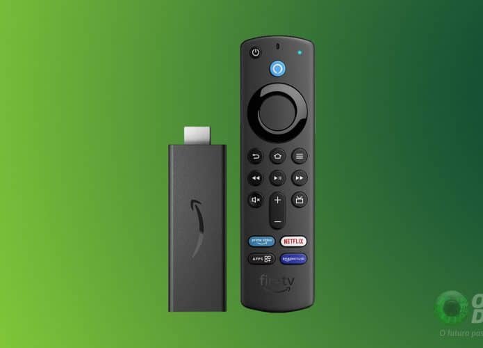 Fire Stick da Amazon e seu controle remoto