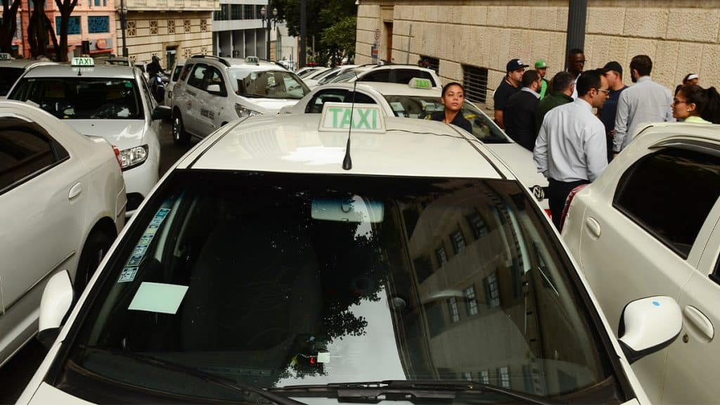 Taxis na cidade de São Paulo