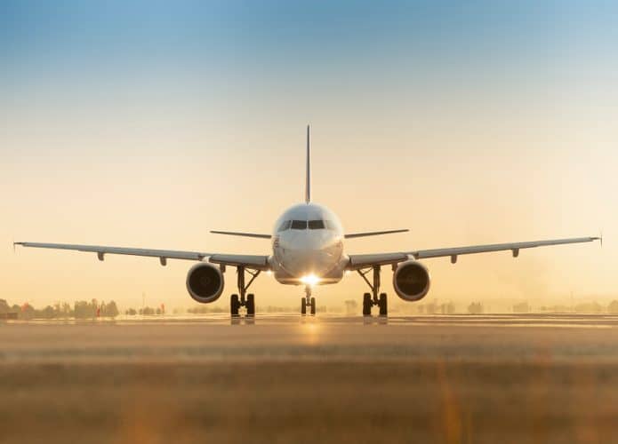 avião pousando