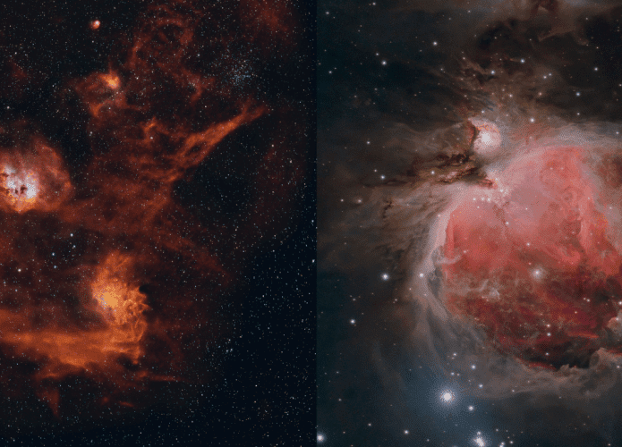 Estrela em chamas e Grande Nebulosa de Órion nas imagens astronômicas da semana