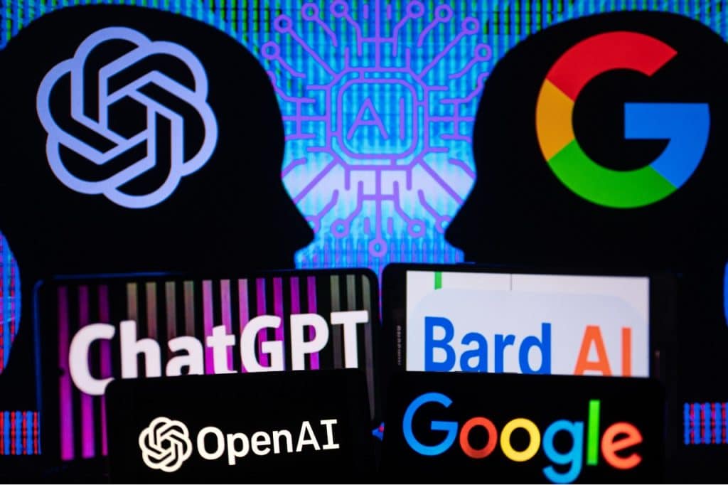 ChatGPT, da OpenAI, versus, Bard, do Google