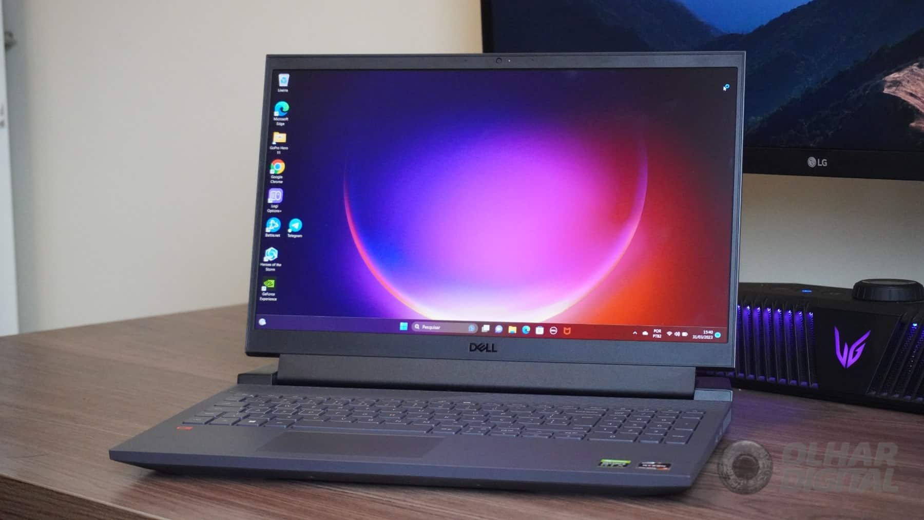 Dell G15 (2022) com chip AMD (Imagem: André Fogaça/Olhar Digital)