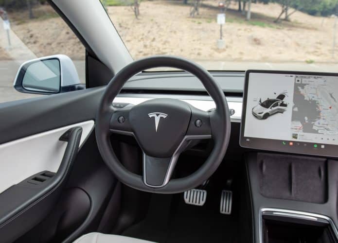 Interior de um Tesla Model Y