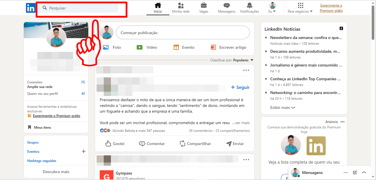 2 - como pesquisar por pessoas, vagas e empresas no linkedin