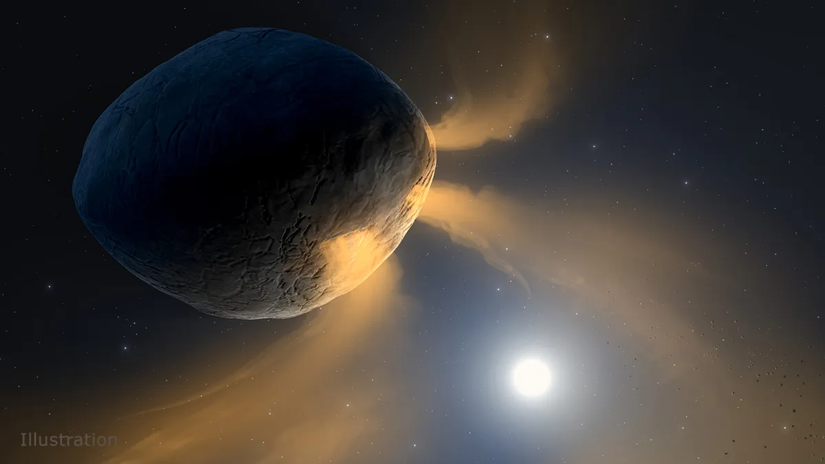 Por que esse asteroide tem cauda?
